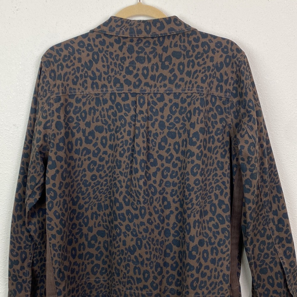 Sanctuary | Dark Espresso Brown Leopard Cropped Jacket M - Picture 8 of 8